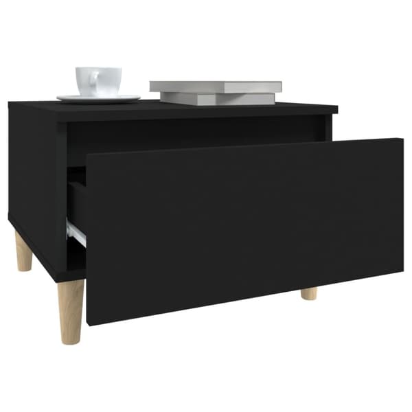 The Living Store Sidobord 2 st svart 50x46x35 cm konstruerat trä - Avlastningsbord