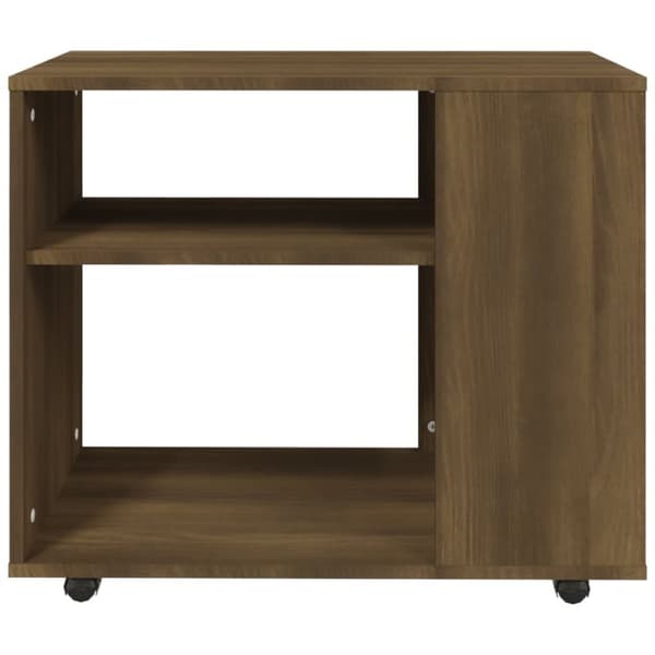 The Living Store Sidobord brun ek 70x35x55 cm konstruerat trä - Avlastningsbord