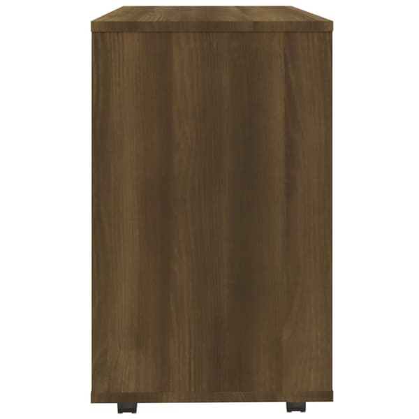 The Living Store Sidobord brun ek 70x35x55 cm konstruerat trä - Avlastningsbord