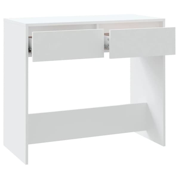 The Living Store Konsolbord vit 89x41x76,5 cm konstruerat trä - Avlastningsbord