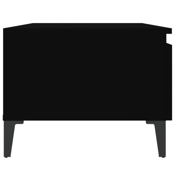 The Living Store sidebord 50x46x35 cm konstrueret træ sort -  Sideborde