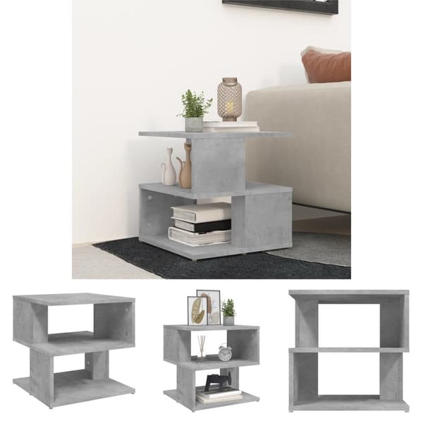 The Living Store sidebord 40x40x40 cm spånplade betongrå - Sideborde