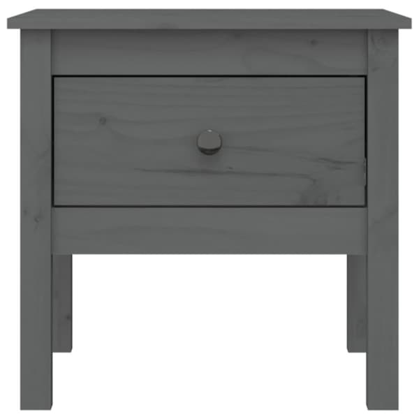 The Living Store Sivupöydät 2 kpl harmaa 50x50x49 cm täysi mänty -  Apupöydät