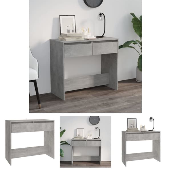 The Living Store konsolbord 89x41x76,5 cm stål betongrå - Sideborde