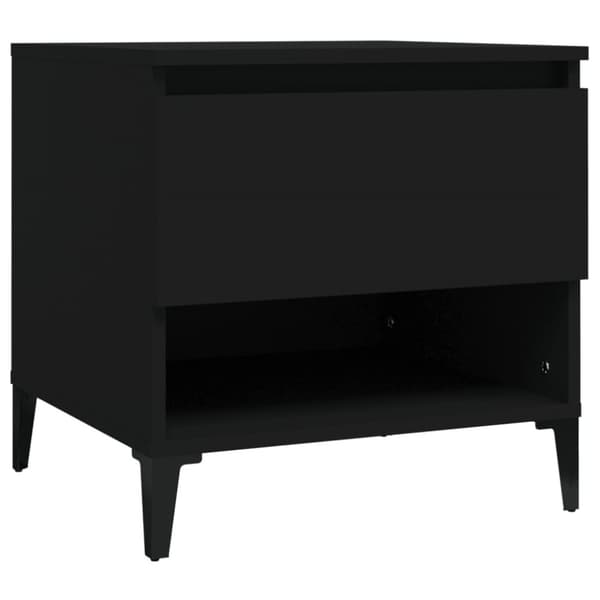 The Living Store sideborde 2 stk. 50x46x50 cm konstrueret træ sort -  Sideborde