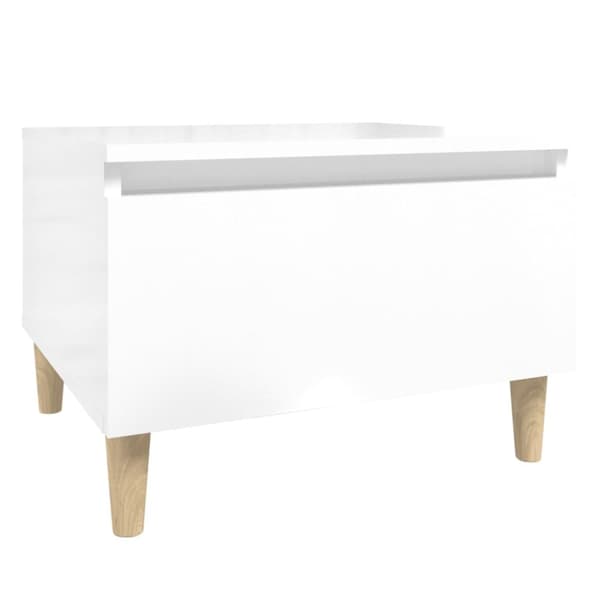 The Living Store sideborde 2 stk. 50x46x35 cm konstrueret træ hvid højglans - Sideborde