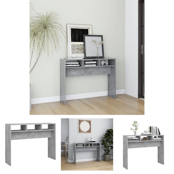 The Living Store konsolbord 105x30x80 cm spånplade betongrå -  Sideborde