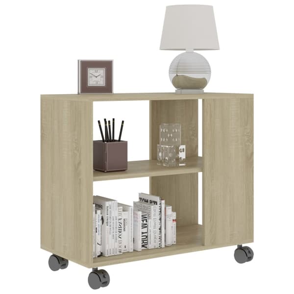The Living Store sidebord 70x35x55 cm konstrueret træ sonoma-egetræsfarvet -  Sideborde