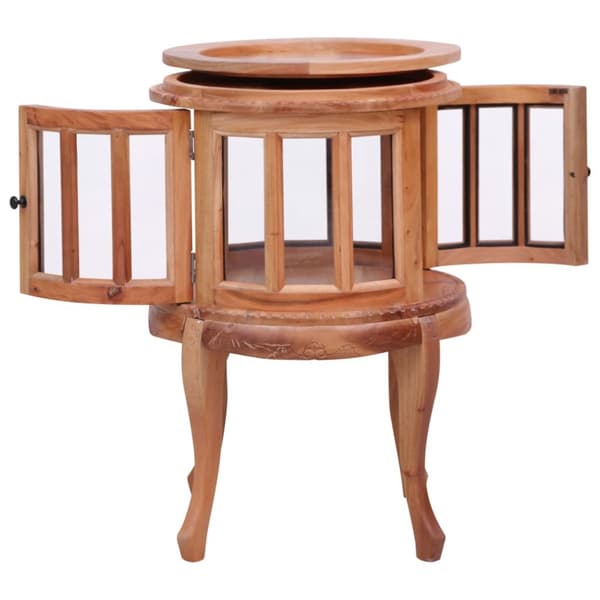 The Living Store vitrineskab 50 x 50 x 76 cm massivt mahognitræ natur - Sideborde