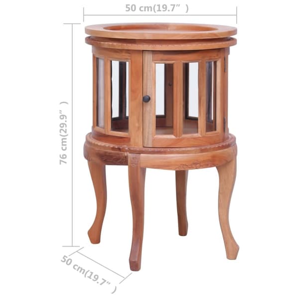 The Living Store vitrineskab 50 x 50 x 76 cm massivt mahognitræ natur - Sideborde