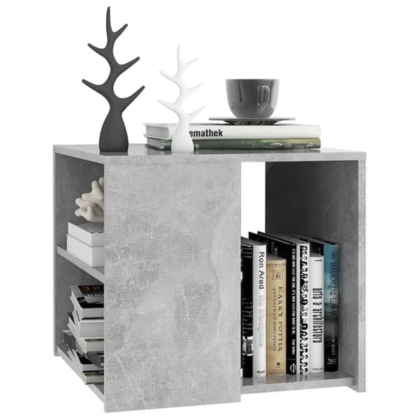 The Living Store sidebord 50x50x45 cm konstrueret træ betongrå - Sideborde