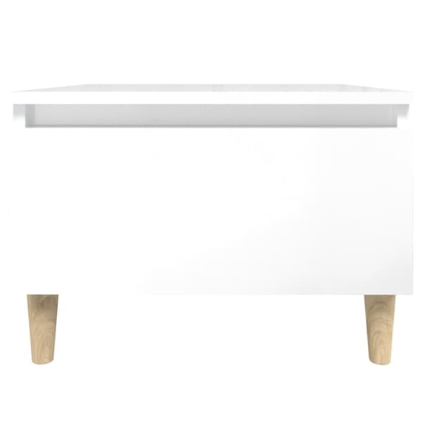 The Living Store sidebord 50x46x35 cm konstrueret træ hvid højglans - Sideborde