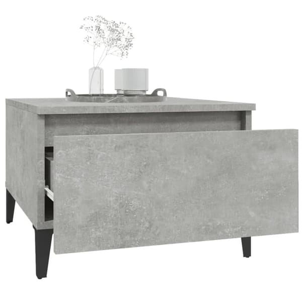 The Living Store sideborde 2 stk. 50x46x35 cm konstrueret træ betongrå -  Sideborde