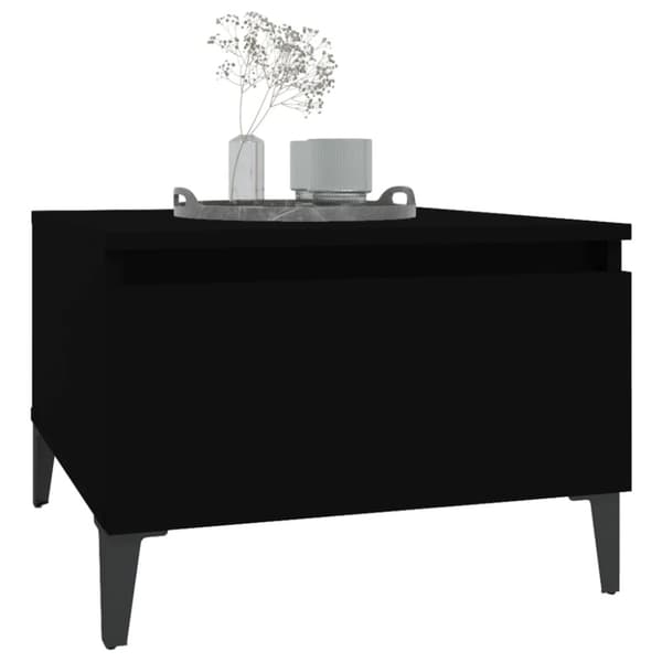 The Living Store sideborde 2 stk. 50x46x35 cm konstrueret træ sort - Sideborde