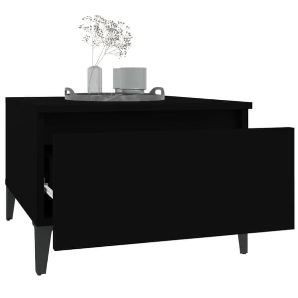 The Living Store sideborde 2 stk. 50x46x35 cm konstrueret træ sort - Sideborde