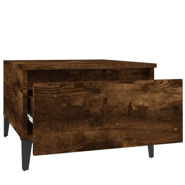 The Living Store sideborde 2 stk. 50x46x35 cm konstrueret træ røget egetræsfarve -  Sideborde