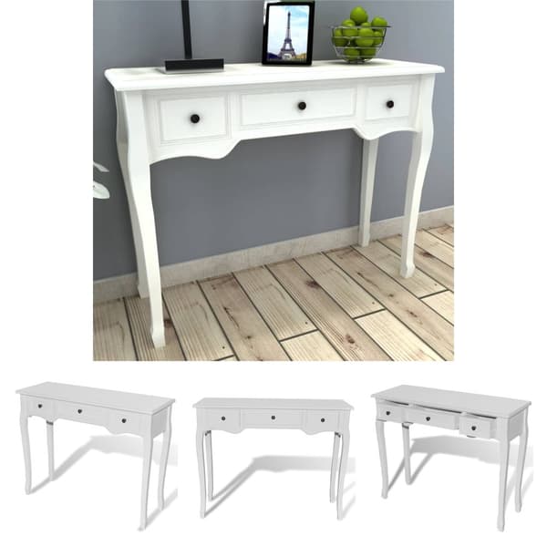 The Living Store konsolbord med tre skuffer hvid - Sideborde