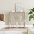 Miniatyrbillede 2 af 8: The Living Store konsolbord 70x30x70 cm rustfrit stål og glas -  Sideborde