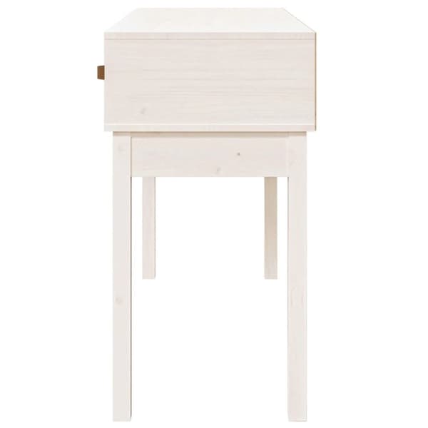The Living Store Konsolipöytä valkoinen 114x40x75 cm täysi mänty -  Apupöydät