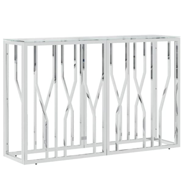 The Living Store konsolbord 110x30x70 cm rustfrit stål og glas - Sideborde