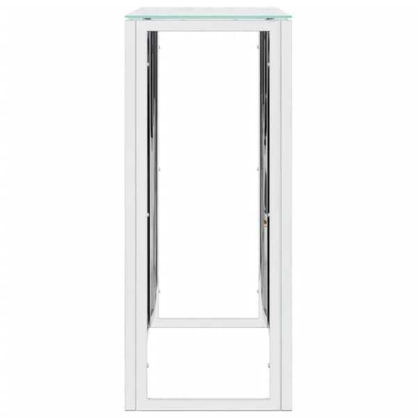 The Living Store konsolbord 110x30x70 cm rustfrit stål og glas - Sideborde