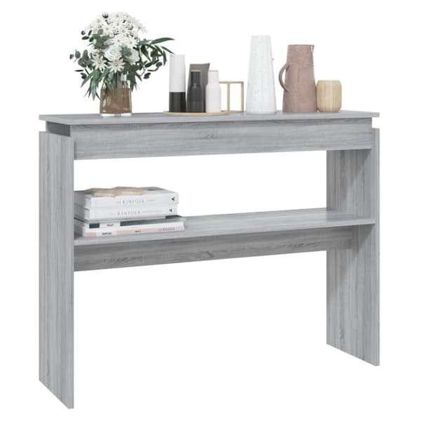 The Living Store Avlastningsbord grå sonoma 102x30x80 cm konstruerat trä -  Avlastningsbord