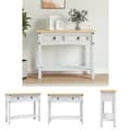 Miniatyrbillede 1 af 11: The Living Store konsolbord Corona-serien 90x34,5x73 cm mexicansk fyrretræ hvid -  Sideborde