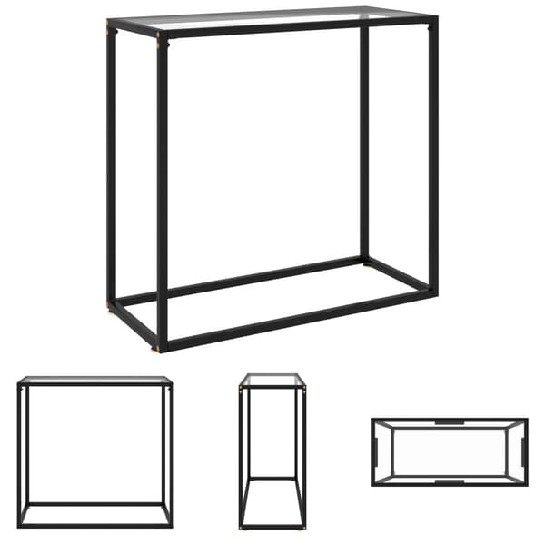 The Living Store konsolbord 80x35x75 cm hærdet glas transparent -  Sideborde