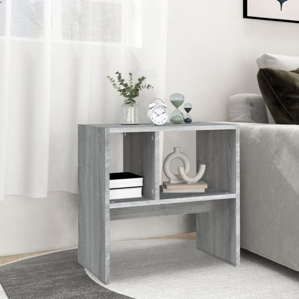 The Living Store sidebord 50x30x50 cm konstrueret træ grå sonoma-eg - Sideborde