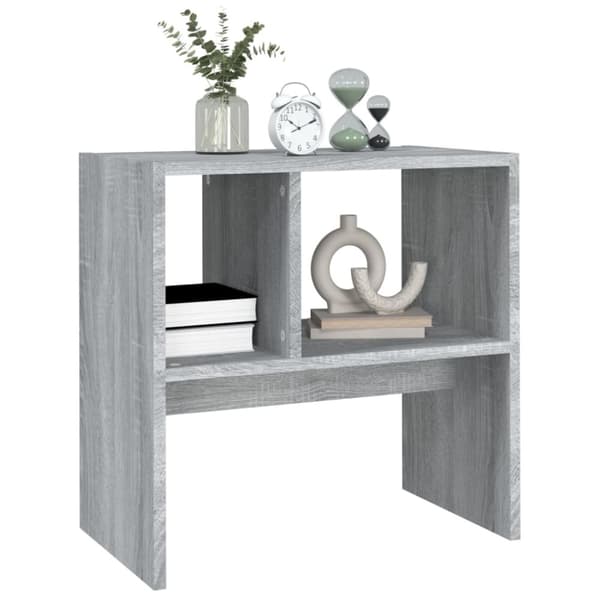 The Living Store sidebord 50x30x50 cm konstrueret træ grå sonoma-eg - Sideborde