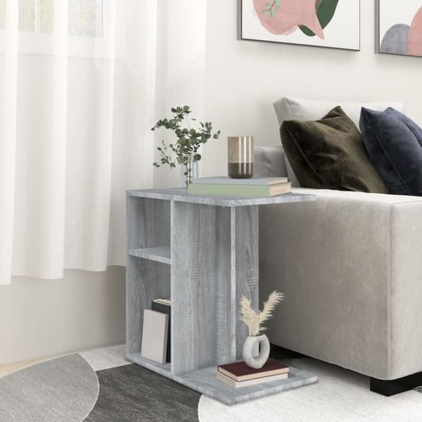 The Living Store sidebord 50x30x50 cm konstrueret træ grå sonoma-eg -  Sideborde