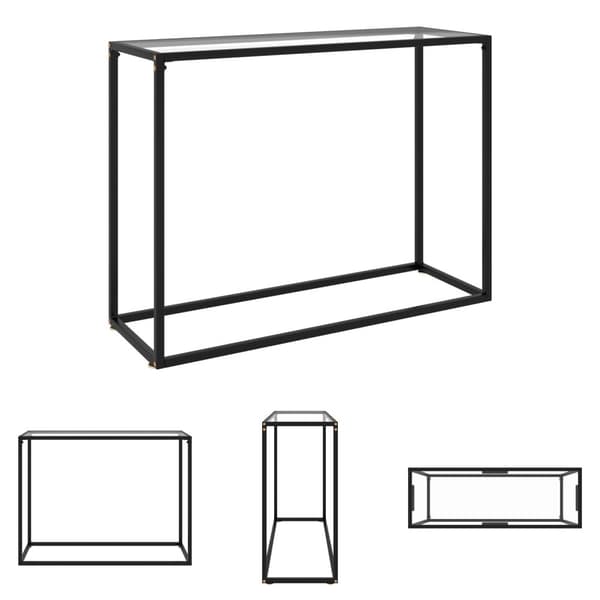 The Living Store konsolbord 100x35x75 cm hærdet glas transparent -  Sideborde