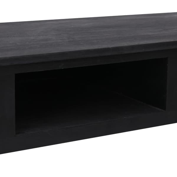 The Living Store Sivupöytä musta 110x45x76 cm puu -  Apupöydät