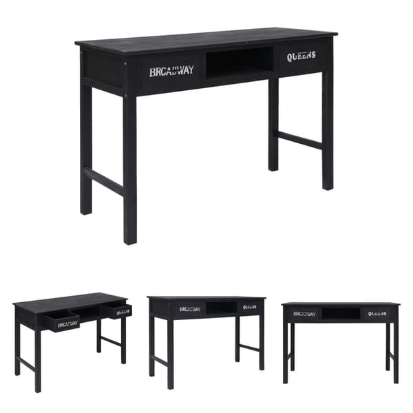 The Living Store konsolbord 110 x 45 x 76 cm træ sort -  Sideborde