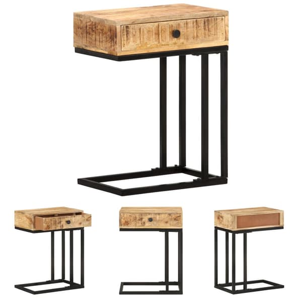 The Living Store U-formet sidebord 45x30x61 cm massivt mangotræ -  Sideborde