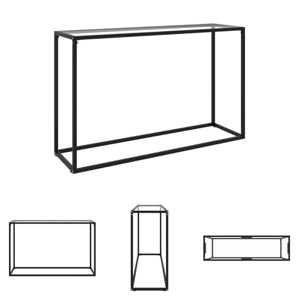 The Living Store konsolbord 120x35x75 cm hærdet glas transparent -  Sideborde