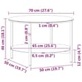 Miniatyrbillede 7 af 7: The Living Store stuebord 70 cm hærdet glas sort og transparent -  Sideborde