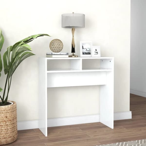The Living Store konsolbord 78x30x80 cm spånplade hvid -  Sideborde