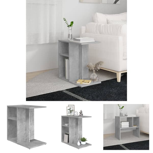 The Living Store sidebord 50x30x50 cm konstrueret træ betongrå -  Sideborde