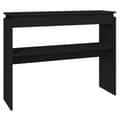 Miniatyrbillede 3 af 8: The Living Store konsolbord 102x30x80 cm konstrueret træ sort -  Sideborde