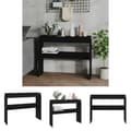 Miniatyrbillede 1 af 8: The Living Store konsolbord 102x30x80 cm konstrueret træ sort -  Sideborde