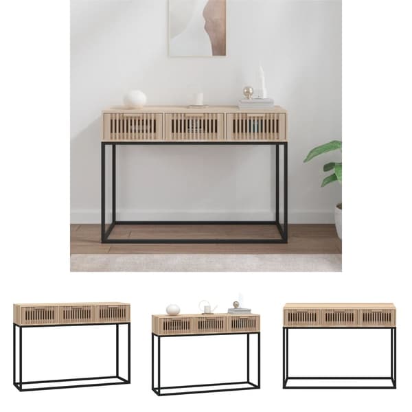 The Living Store konsolbord 105x30x75 cm konstrueret træ og jern -  Sideborde