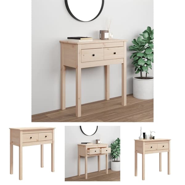 The Living Store konsolbord 70x35x75 cm massivt fyrretræ - Sideborde