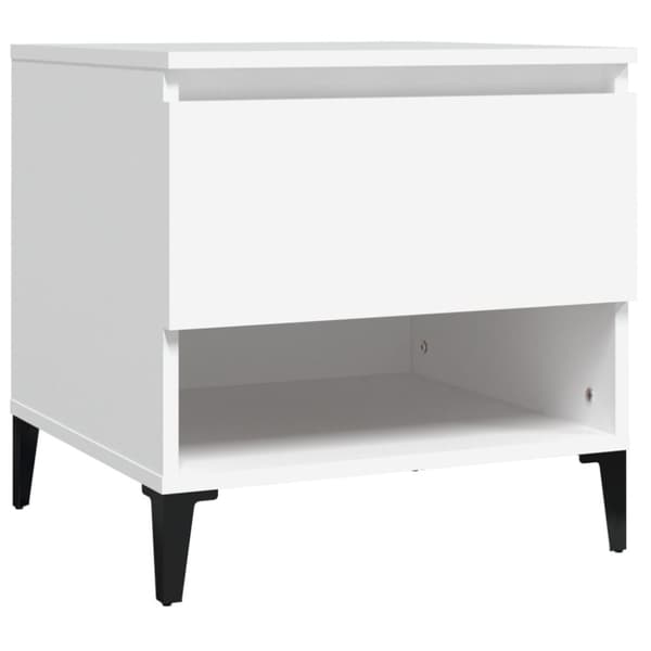 The Living Store sidebord 50x46x50 cm konstrueret træ hvid -  Sideborde