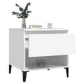 Miniatyrbillede 6 af 11: The Living Store sidebord 50x46x50 cm konstrueret træ hvid -  Sideborde