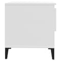 Miniatyrbillede 9 af 11: The Living Store sidebord 50x46x50 cm konstrueret træ hvid -  Sideborde