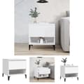 Miniatyrbillede 1 af 11: The Living Store sidebord 50x46x50 cm konstrueret træ hvid -  Sideborde