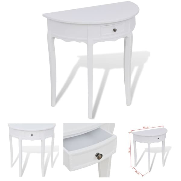 The Living Store konsolbord med skuffe halvrundt -  Sideborde