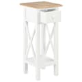 Miniatyrbillede 3 af 10: The Living Store sidebord 27 x 27 x 65,5 cm træ hvid -  Sideborde