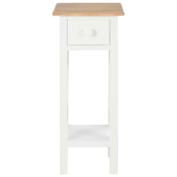 The Living Store sidebord 27 x 27 x 65,5 cm træ hvid - Sideborde